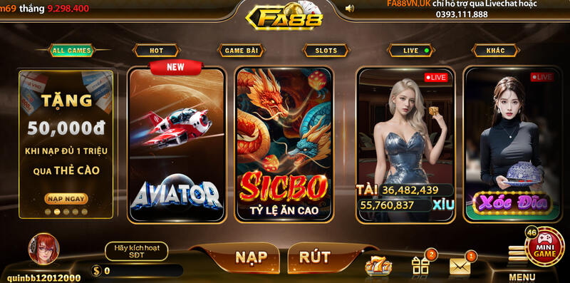 Thành tựu đạt được của cổng game FA88.is