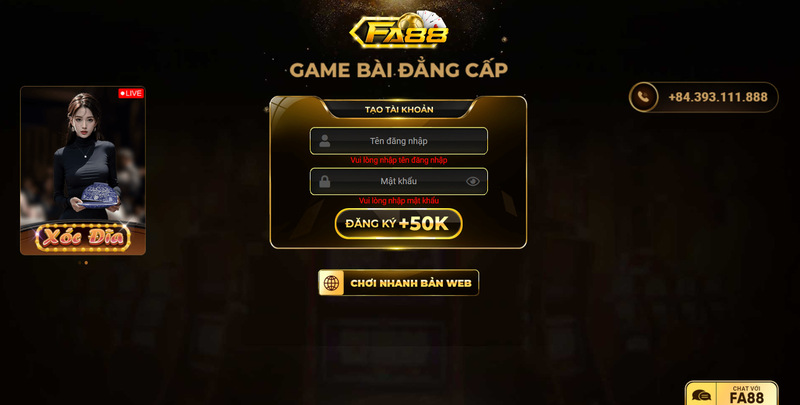 Đăng nhập FA88 - Đăng ký tài khoản FA88