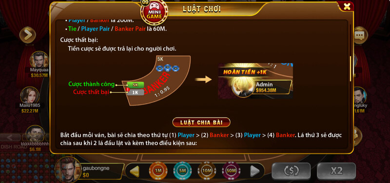 Luật chia bài Baccarat và rút bài chi tiết tại nhà cái FA88