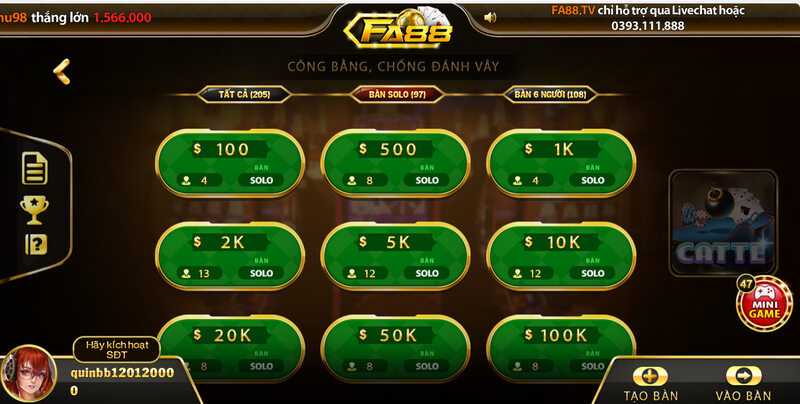 Giới thiệu về Game bài Catte FA88