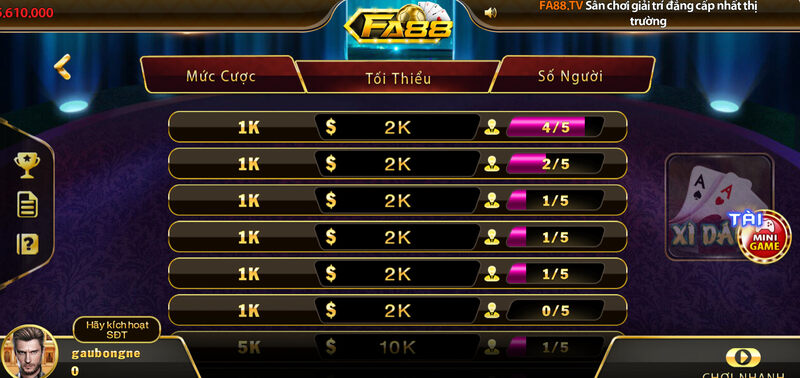 Cách chơi game bài Xì Dách FA88