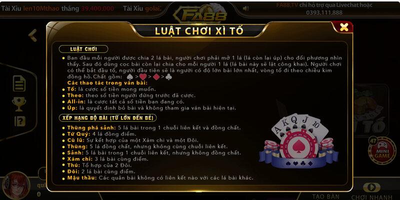 Nắm rõ cách chơi game bài Xì Tố chuẩn tại FA88