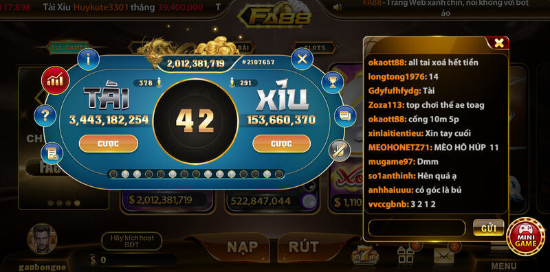 Giới thiệu về game Tài Xỉu FA88