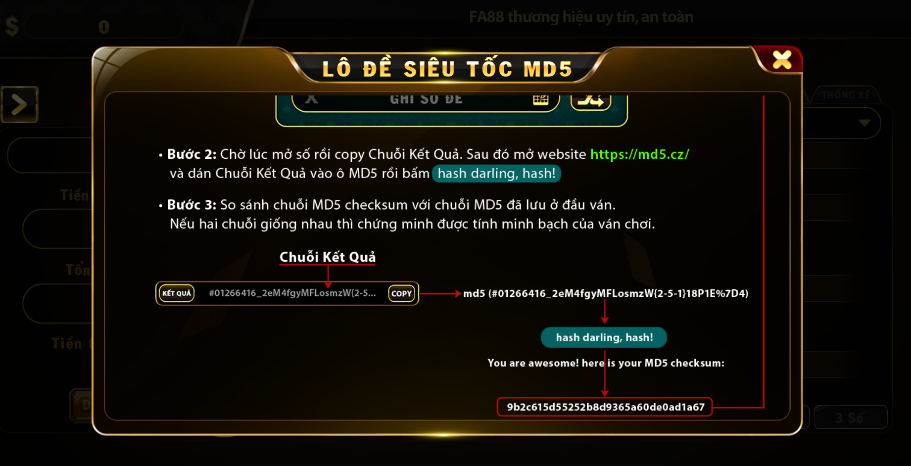 Kiểm tra như hình sau